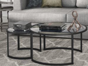 3 طاولة قهوة دائرية متداخلة-CT-0007