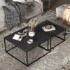 7 طاولة قهوة مربعة متداخلة-CT-0002