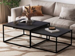 8 طاولة قهوة مربعة متداخلة-CT-0002