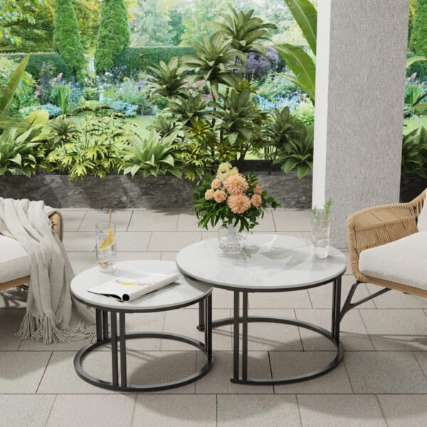 طاولة قهوة دائرية متداخلة-CT-0001