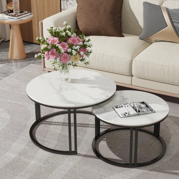 طاولة قهوة دائرية متداخلة-CT-0001