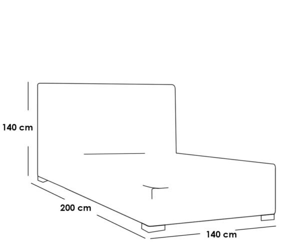 سرير 200×140×140 سم - بيج - MOD.MA.303