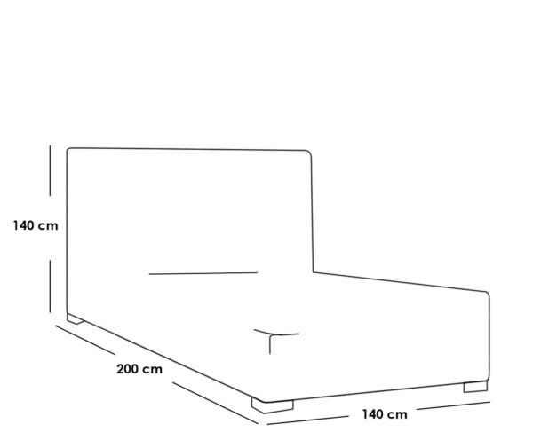 سرير 200×140×140 سم - بيج - MOD.MA.238