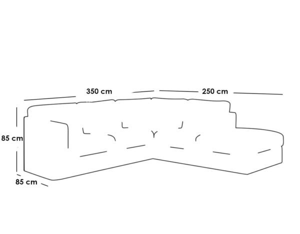 كنبة زاوية كتان وسويدي - بيج