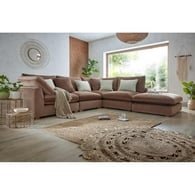 5_2__8 كنبة زاوية 300×270×85×85 سم - بني - NAS.FUR.5