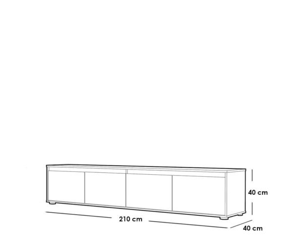 bo922029_d طاولة تلفاز خشب سويدي بيج - 210×40×40 سم