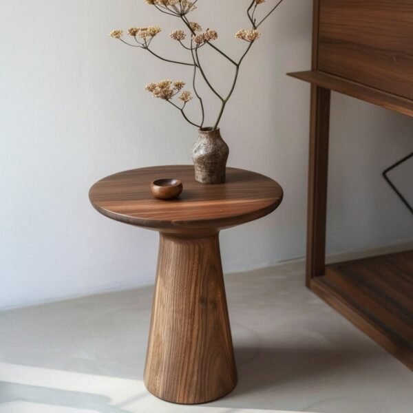 bo9245-env طاولة جانبية خشب طبيعي بني - 60 × 45 × 45 سم