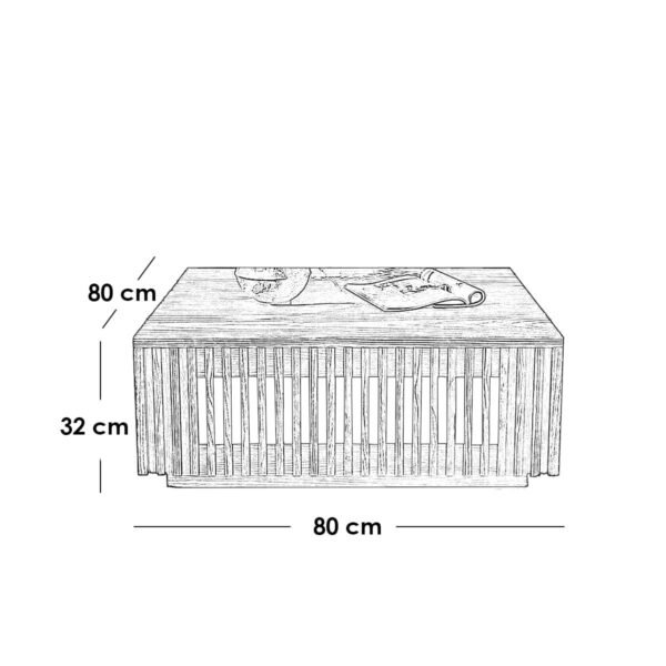 وحدة تلفاز و طاولة قهوة خشب كونتر طبيعي بني - قطعتين