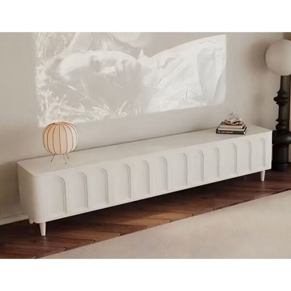 طاولة تلفاز ام دي اف اوف وايت - 200×40×50 سم