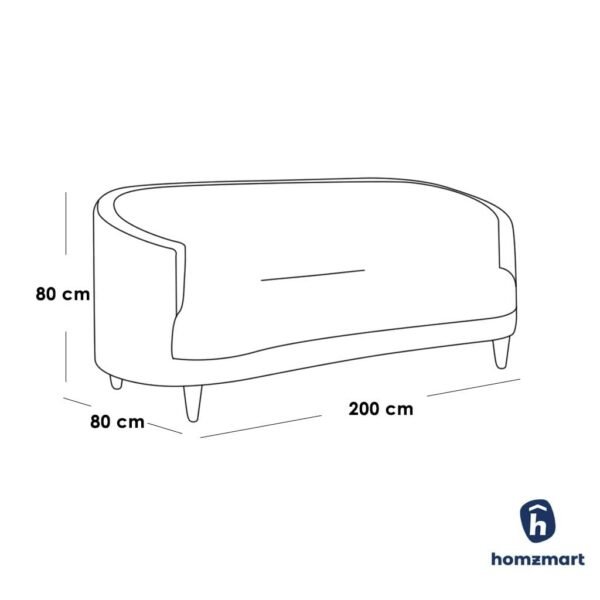 كنبة ثلاث مقاعد كتان خشب سويدي بيج