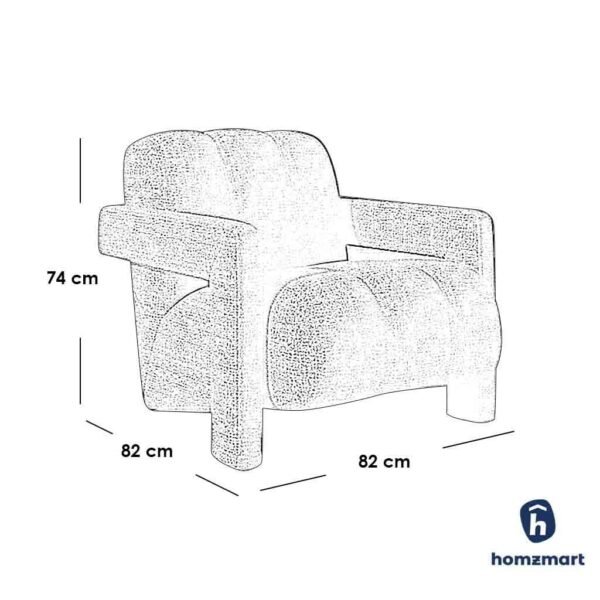 كرسي جانبي ام دي اف تايلاندي و كتان - رمادي