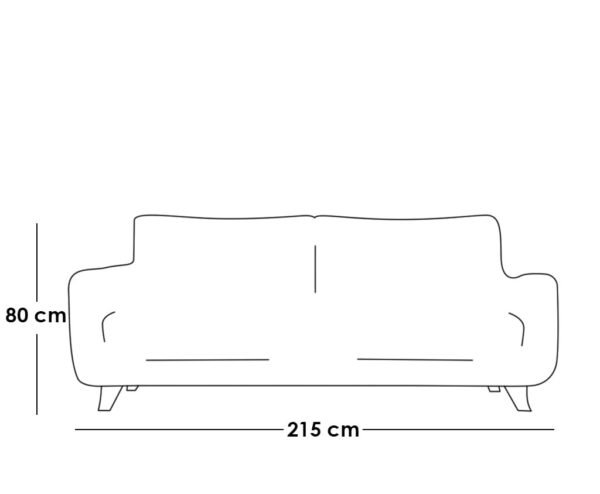 كنبة ثلاث مقاعد مخمل وخشب فنلندي - عنابى