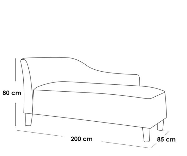 شزلونج خشب سويدي و مخمل - اوف وايت