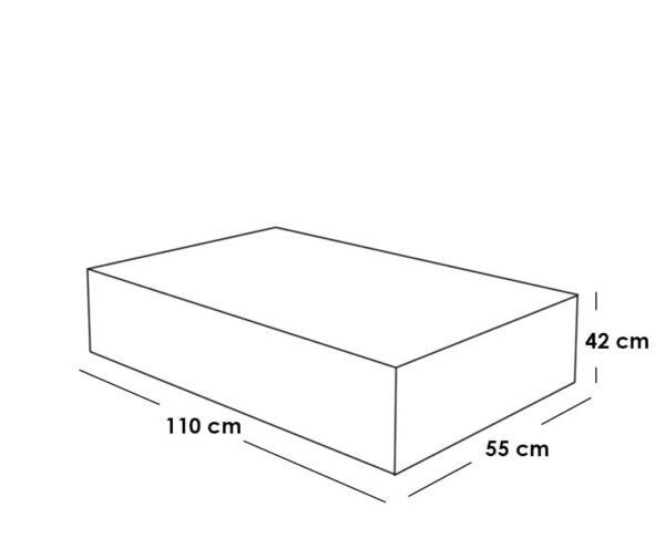 طاولة قهوة وسط خشب ام دى اف بني - 42×55×110 سم