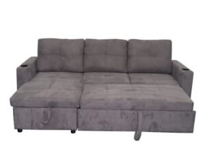 sah.st.hs6001 كنبة سرير 49×84×136×213 سم - رمادي