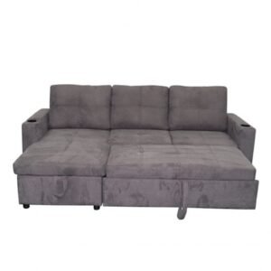 كنبة سرير 49×84×136×213 سم - رمادي