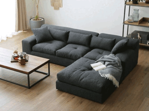 urg كنبة زاوية 80×160×85×230 سم - رمادي - ST.HO.1900